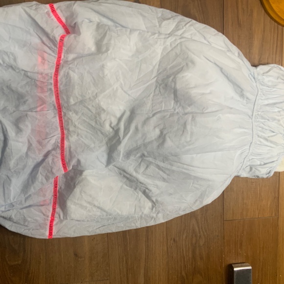 Cat & Jack NWOT Adjustable Long Blue and White Striped Dress with Embroidery - Picture 6 of 10